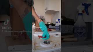 Clean with me oven cleaning kitchencleaning [upl. by Afrikah]