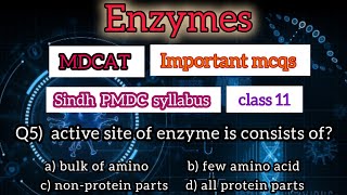 Enzyme mcqs with answers biology mdcat mcqsclass 11 mdcat2024latestnews fypシ゚viral viralvideo [upl. by Ylrebmic]