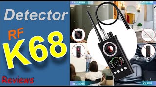 Detector Localizador de sinal RF K68 Vassourinha  Reviews Localiza Câmeras Escutas Espião Grampos [upl. by Ecinnahs900]