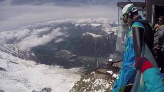 Wingsuit jump  Aiguille du Midi [upl. by Anyale]