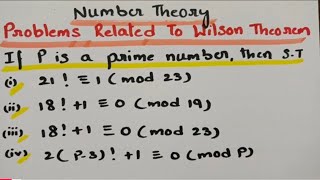 btechmathshub7050 WILSONS Theorem Related Problems  Discrete Mathematics MFCS DMS DMGT [upl. by Colston]