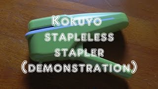 Kokuyo Stapleless Stapler Demonstration [upl. by Fini255]