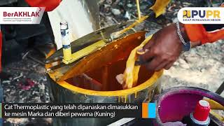 Proses Pembuatan Marka Jalan Berbahan Dasar Termoplastik [upl. by Raman]