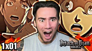 FIRST TIME REACTION to ATTACK ON TITAN [upl. by Santiago]