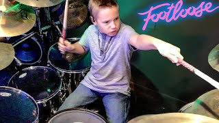 9 Year Old DRUMMING SENSATION FOOTLOOSE Cover Will BLOW Your Mind [upl. by Hanid]