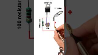 Automatic night light using mosfetIRFZ44N and LDR✅💯shortfeed shortvideo shorts shortsvideo diy [upl. by Hollinger]