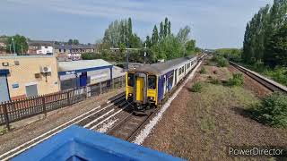 Trains at Swinton South Yorkshire Midland Mainline 6524 [upl. by Nellahs]