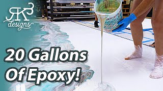 How We Made An Epoxy Wall Out Of Foam Board  RK3 Designs [upl. by Brunelle]