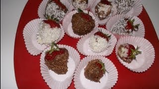 FRESAS CON CHOCOLATE Y CONFITADAS DE COCO Y CHISPAS DE CHOCOLATEdocxwmv [upl. by Enayd]