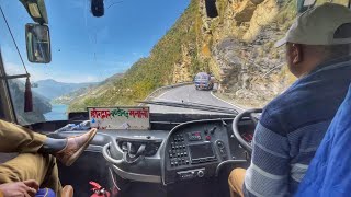 World’s Most Beautiful amp Scenic Route  Manali to Chandigarh airport By Hrtc Himsuta volvo [upl. by Alexandrina]