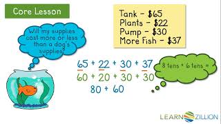 Add up to four 2digit numbers using place value [upl. by Attinahs]