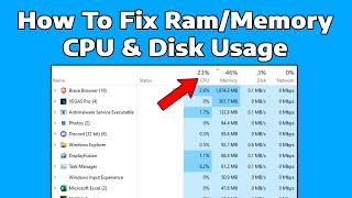 Fix High RAMMemoryCPUDISK Usage on Windows 11  How To [upl. by Guenna971]