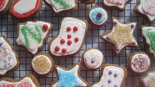 DECORATING COOKIES WITH ROYAL ICING  How to make ROYAL ICING Recipe and DECORATE CHRISTMAS COOKIES [upl. by Nailil]