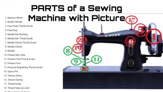 Sewing Machine Parts Sewing Machine Parts Malayalamsweing Machine [upl. by Dera]