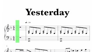 The Beatles  Yesterday Sheet Music [upl. by Glenda]