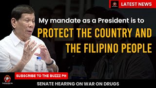 FPRRD Opening Statement My mandate as President is to protect the country and the Filipino people [upl. by Noslien]