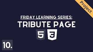 Build a Tribute Page with HTML and CSS  Full Walkthrough Project [upl. by Rennat579]