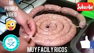 Como hacer chorizos caseros mi primer video editado [upl. by Lledra]