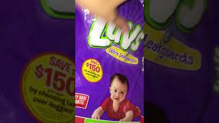 LUVS Ultra Leakguards Size 1 48 Count Luvs Baby Diapers Video Review [upl. by Goulet549]