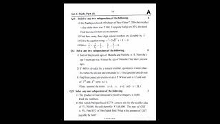 Class 10 Maths 1 first semester question paper2024💯💯🔥🔥 Maharashtra board 🔥 [upl. by Oidacra]