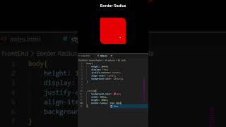 10100  Frontend Concepts Border Radius css html frontend tutorial shorts [upl. by Tol]