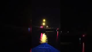 E16  Night Cruise Time Lapse through Vazon Sliding Bridge narrowboat nightcruise [upl. by Verda]