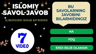 Islomiy savol javob 7  diniy savol javoblar  исломие савол жавоб Abdullloh domla roza ramadan [upl. by Hennahane]