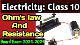 Ohms law class 10 Electricity glass 10 [upl. by Essilrahc]