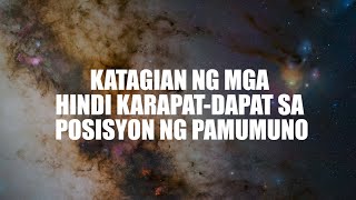 Katangian ng mga hindi Karapat dapat sa Posisyon ng Pamumuno [upl. by Pammi]