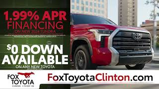 Fox Toyota  Tailgate Days  Huge Truck Sale  Over 200 New Toyotas Available [upl. by Monjan]