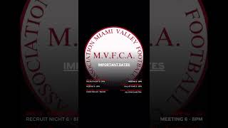 MVFCA 20242025 Meeting Dates shorts football [upl. by Wilber]