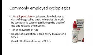 Cycloplegic drugs  Full explanation by Prabhsheel Kaur  effect of cycloplegic drugs Optometey [upl. by Atsira]