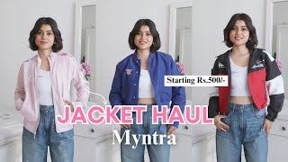 I ordered Winter Jackets from Myntra  Bomber Jacket  Myntra Haul [upl. by Germaun]