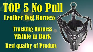 TOP 5 Adjustable No Pull Leather Dog Harness  Visibel Tracking Dog Harness For Walking and Trainig [upl. by Charo]