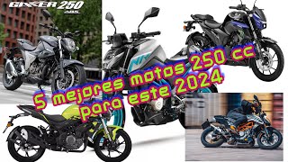 5 Mejores motos 250 cc para este 2024 [upl. by Tra]