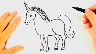 Cómo dibujar un Unicornio para niños  Dibujo de Unicornio paso a paso [upl. by Nwahsak]