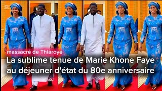 Marie Khone Faye au déjeuner détat en lhonneur des tirailleurs sénégalais de Thiaroye massacrés [upl. by Asereht276]