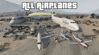 GTA 5  All Airplanes with Cargo Plane amp Jet [upl. by Liatnahs103]