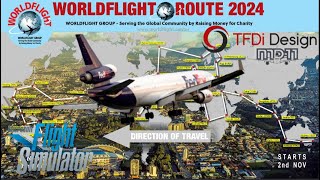 WorldFlight 2024 Day 5  TFDi MD11  South amp Central America FedEx [upl. by Adim]