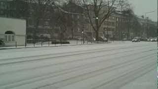 Schneesturm mit Gewitter in Aachen 05022013 [upl. by Nnylyma]