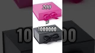 200 vs 1000000 gift choosebox giftboxchallange chosseone giftboxchallenge chooseyourbox [upl. by Ailisab720]