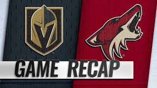 Fleury leads Golden Knights to 51 win over Coyotes [upl. by Irual373]