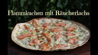 Flammkuchen mit Räucherlachs vom Grill [upl. by Hepzi232]