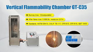 Vertical Flammability Test Chamber GTC35A [upl. by Ezri]