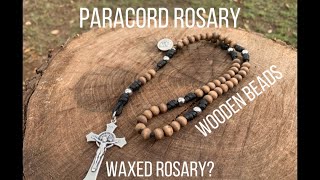 Custom wooden rosary  paracord rosary  how to make paracord rosaries [upl. by Rehptsirhc]