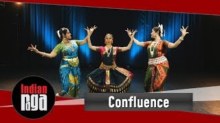 Confluence of 3 Indian classical dance styles  Bharatanatyam Kuchipudi and Odissi [upl. by Ecreip404]