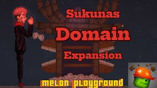 Sukunas domain expansion in melon playground [upl. by Yhprum]