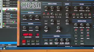 OBXd Vst plugin Armenian keyboard [upl. by Omura389]