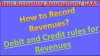 Lecture 5  Debit Credit Rules for Revenues  How to record Revenues [upl. by Swarts]