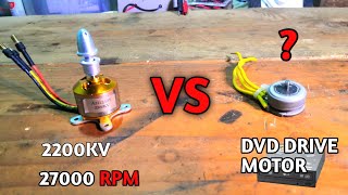 2200KV BRUSHLESS Motor VS DVD DRIVE Motor FLY TEST [upl. by Kissner]